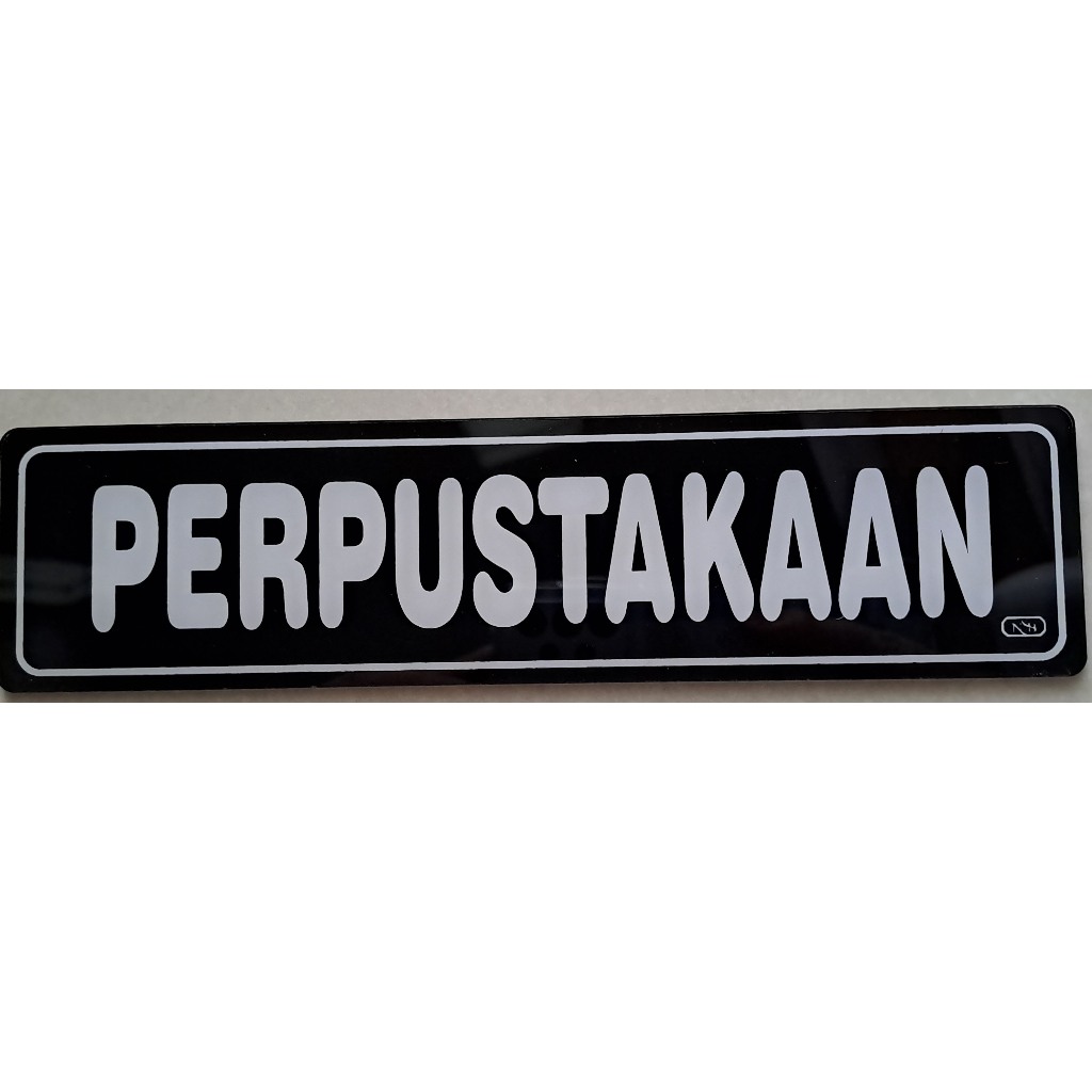 

Sign Label Acrylic/Label Akrilik Kecil - Perpustakaan(Hitam)Ukuran 5x20 cm