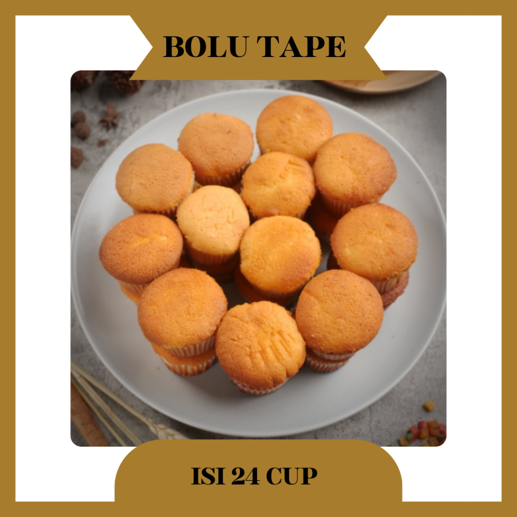 

Bolu Tape / Kue Bolu / Bolu Tape Susu / Cup Cake Tape / 24Pcs