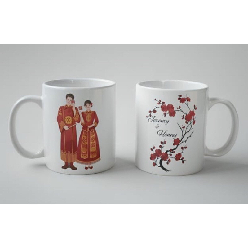 MUG CUSTOM WEDDING SOUVENIR PERNIKAHAN