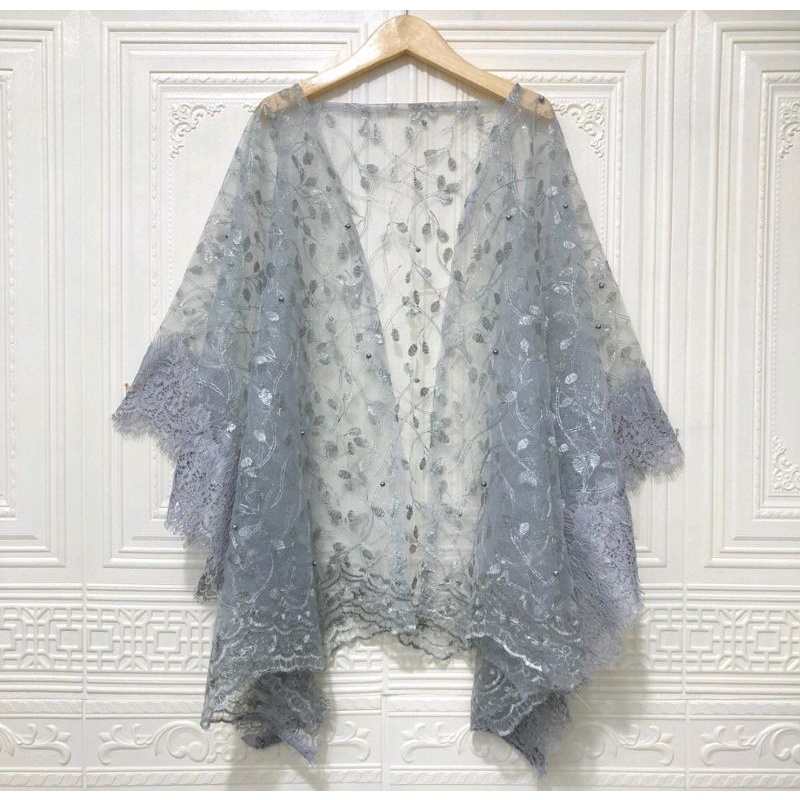 cardigan renda kebaya bridesmaid baju kondangan tille mix brokat renda kekinian