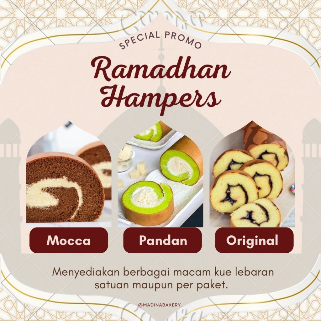 

Hampers Ramadhan Roll Cake Best Seller In Semarang | Bolu Gulung Varian Rasa Mocca - Pandan - Original HomeMade by Madina Cake & Bakery | Hampers Bolu Gulung, Hantaran Semarang