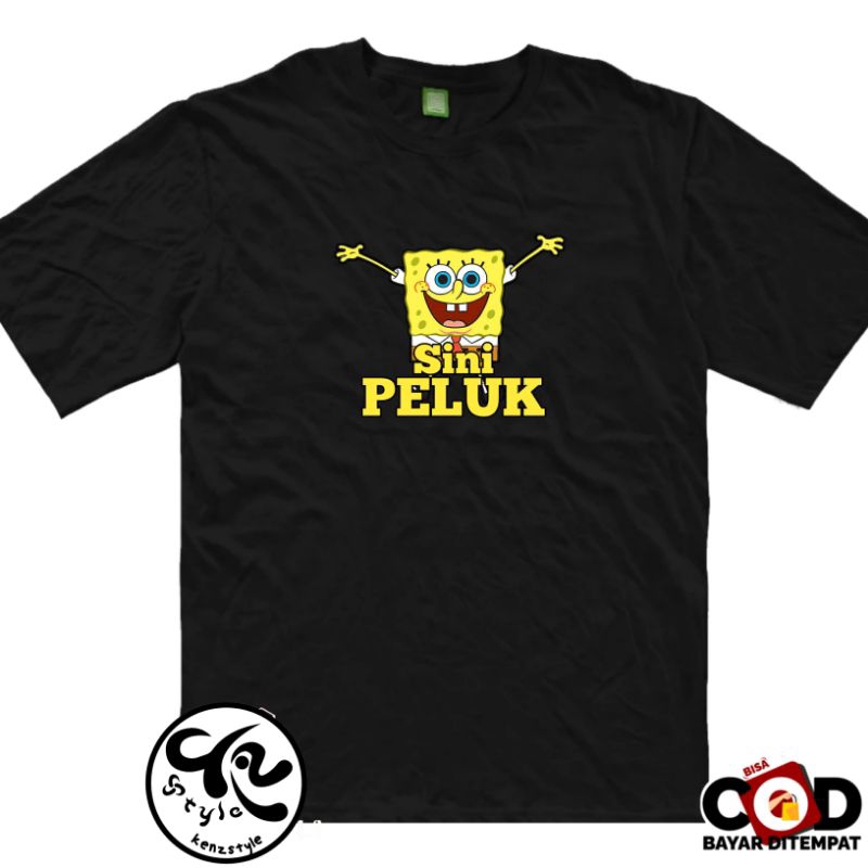 kaos sini peluk meme Spongebob Squarepants t-shirt kenzstyle