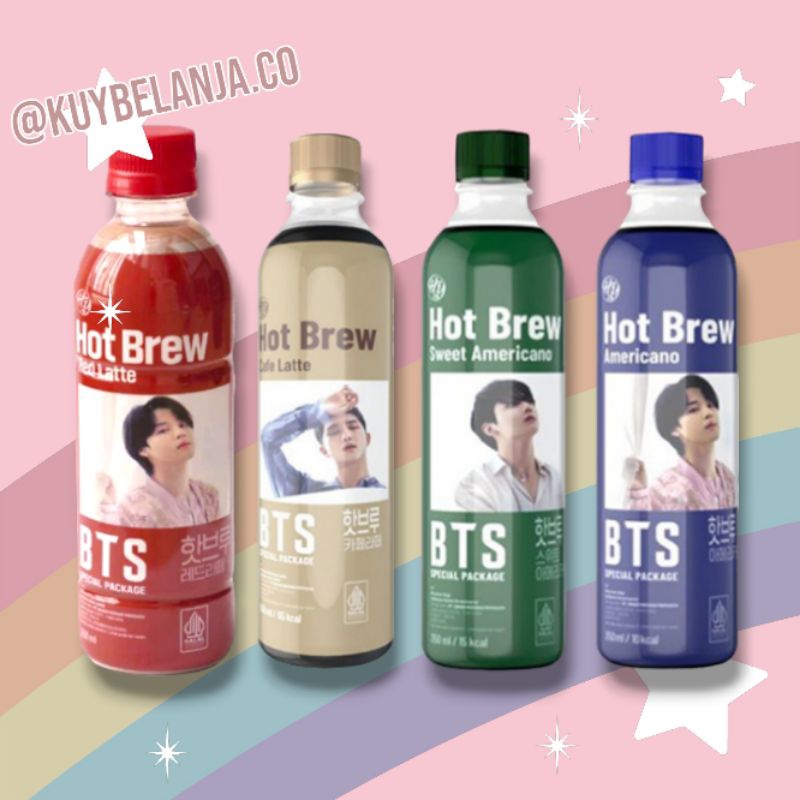 BTS Coffee Hot Brew Minuman Kopi Red Latte Botol 350 ml