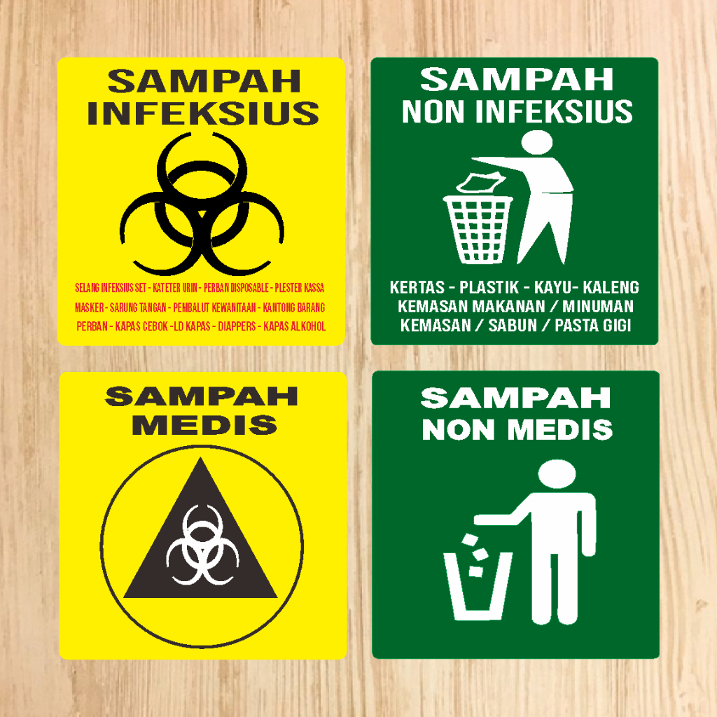 

Aneka Stiker Untuk Tempat Sampah | Stiker Infeksius/Non Infeksius - Medis/Non Medis