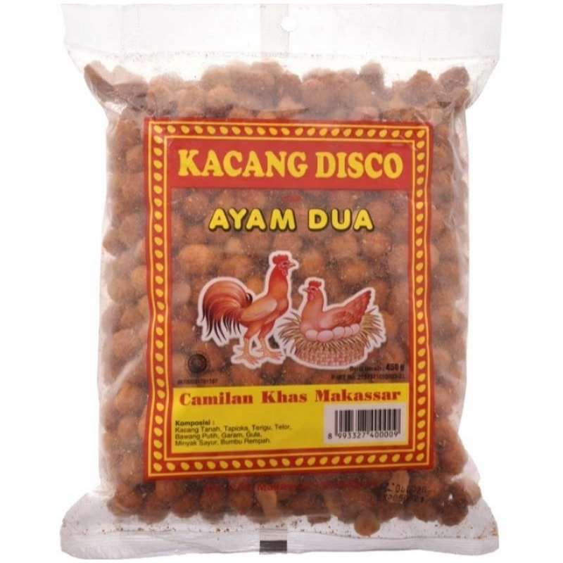 

Kacang Disko Cap Ayam Dua isi 450 Gram