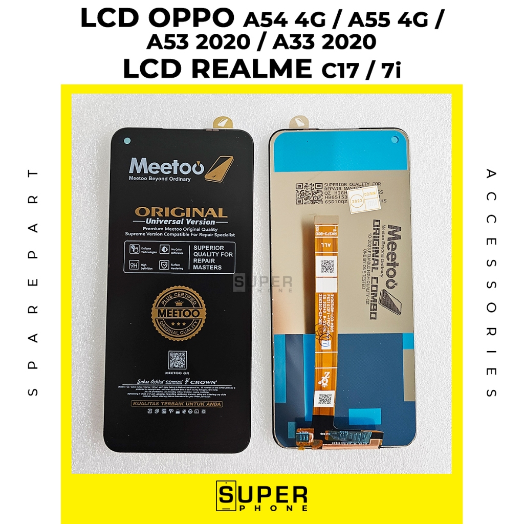 LCD Touchscreen OPPO A54 4G / A55 4G / A53 2020 / A33 2020 / REALME C17 / 7i Fullset Meetoo Original Quality