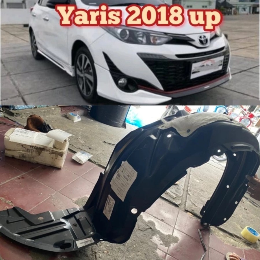 liner inner fender spakbor depan Yaris 2018 - 2022 original