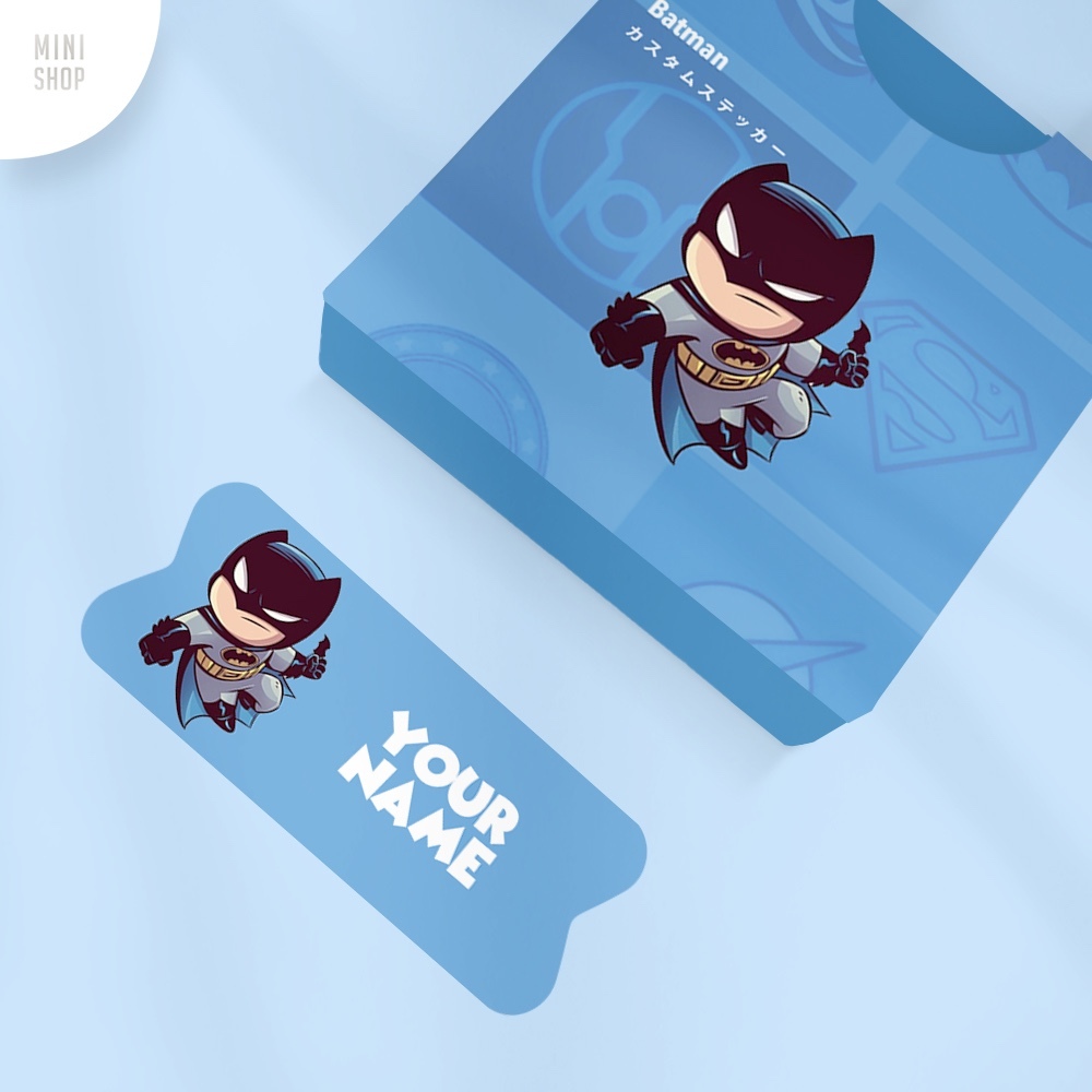 

Stiker Nama Custom Waterproof Batman ( Justice League )