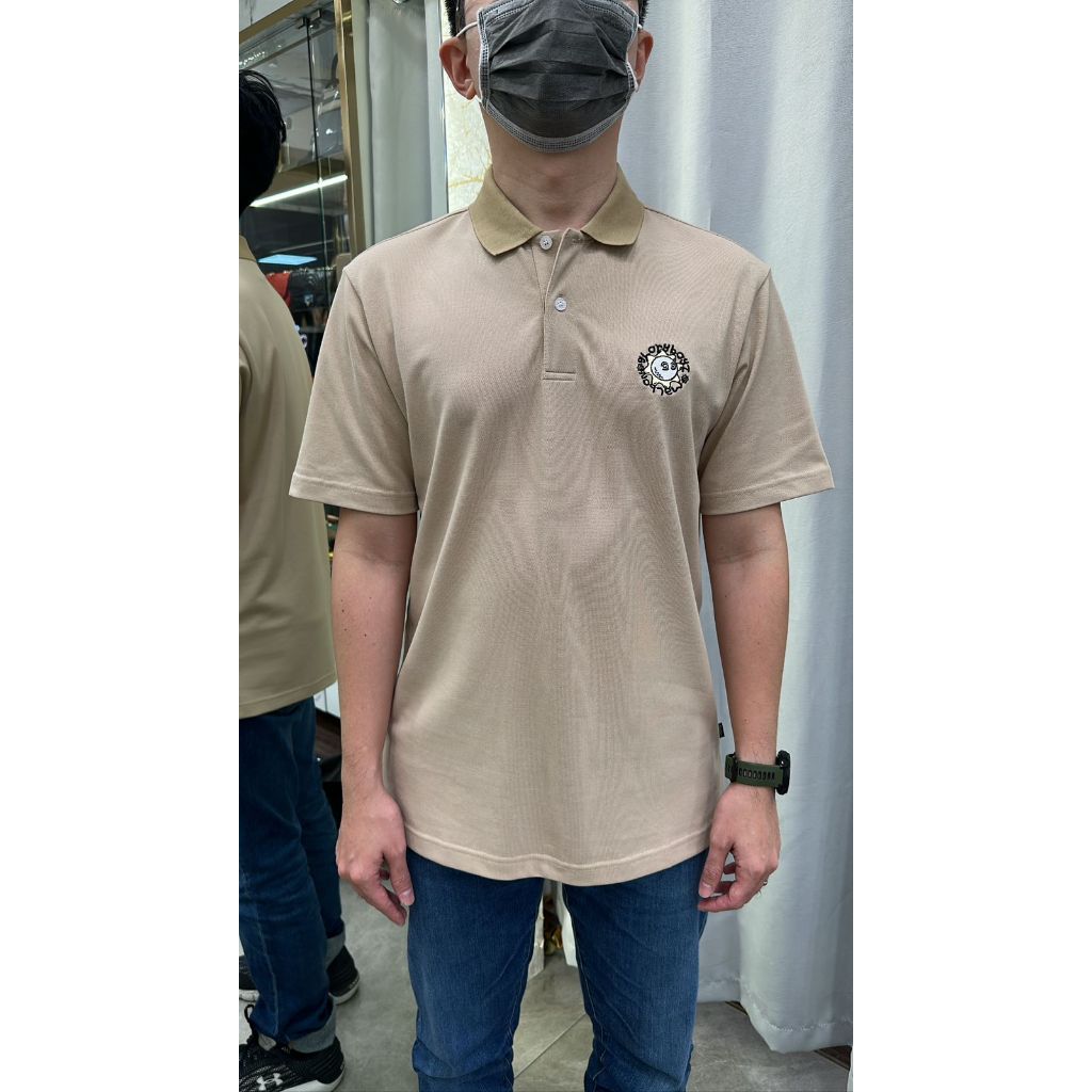 Atasan Pria Polo Shirt Golf MALBON - Coklat Muda