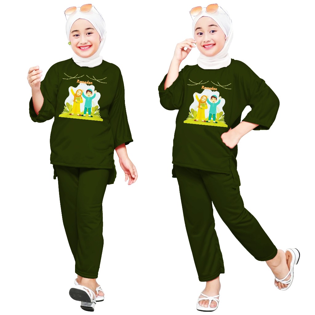 SETELAN ANAK MUSLIM ONE SET / SETELAN ANAK OVERSIZE VIRAL {03}