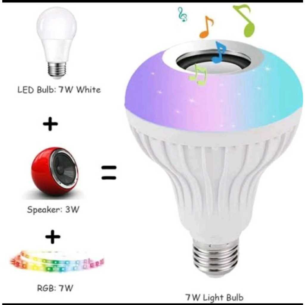 Bohlam Lampu LED plus Musik Wireless | Lampu Led Plus Musik Bluetooth