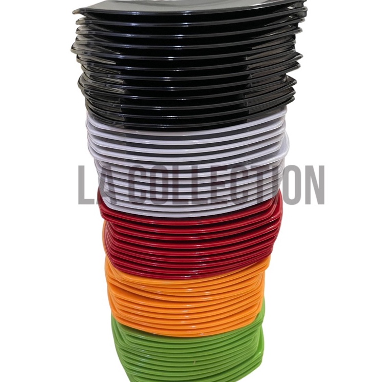 Big sale   1 lusin  Piring Corel Kecil Ione  Piring Dessert  Piring Makan Plastik 12pcs Segera Diord
