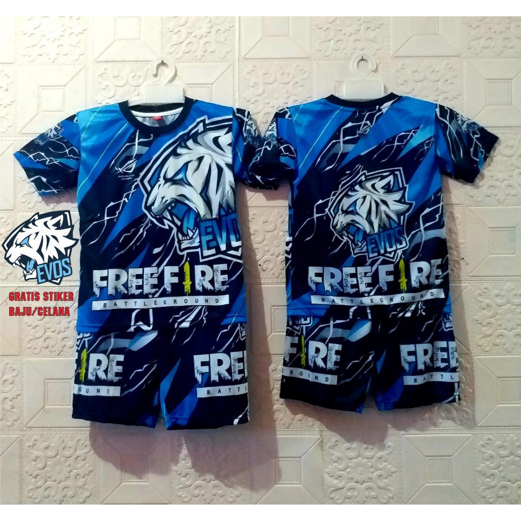BAJU TIDUR ANAK COWOK | SET BAJU ANAK COWOK EVOS | MOTIF EVOS SPORT | JERSEY KAOS BAJU GAMING EVOS E