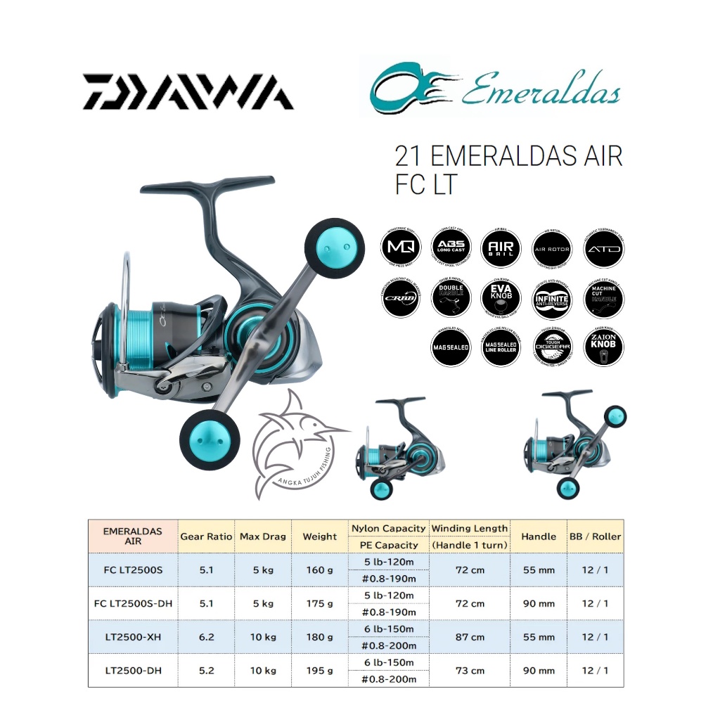 Daiwa Emeraldas Air FC LT Model 2021 Reel Eging Cumi Pancing
