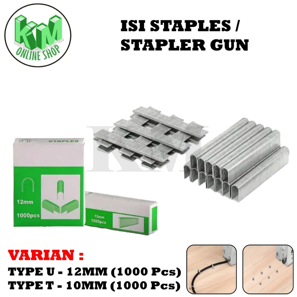 

Isi Ulang Staples Gun Tipe U Staples Tipe T Isi Refill Stacker Staples Gun