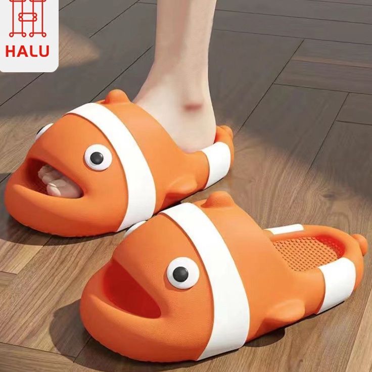 Lebih Laris  HALU Sandal Anak Laki Laki Sandal Slop Motif Ikan Nemo Lucu Prempuan Laki  Laki Size 24