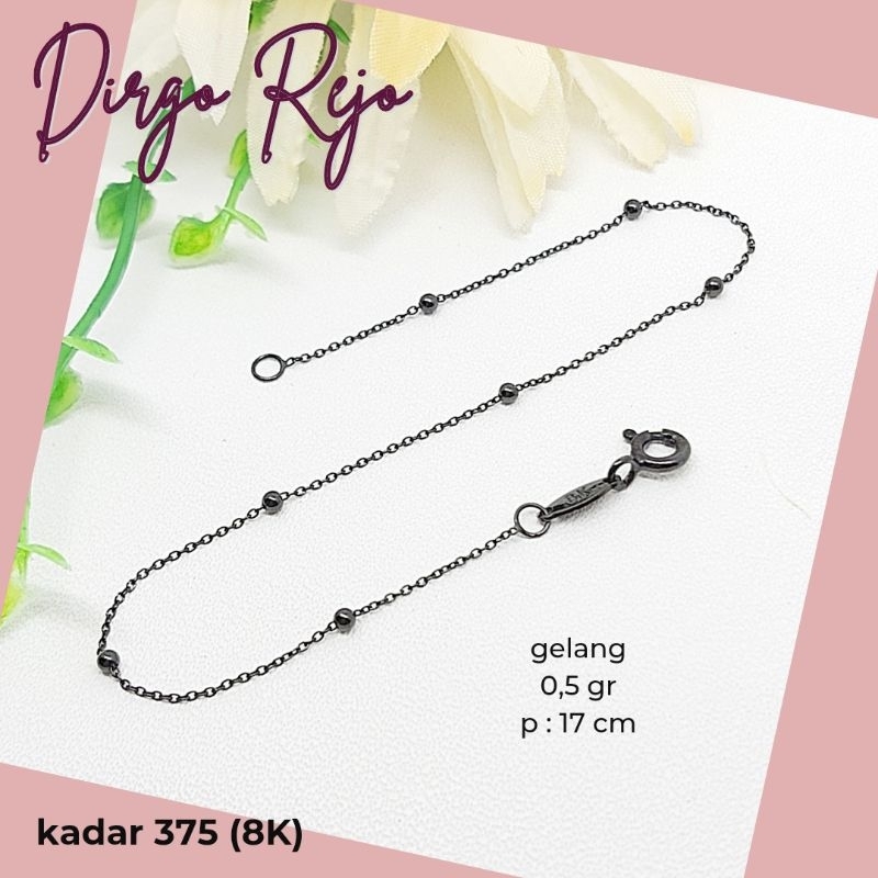 Gelang Jedar Black Gold (kadar 375 / 8K)