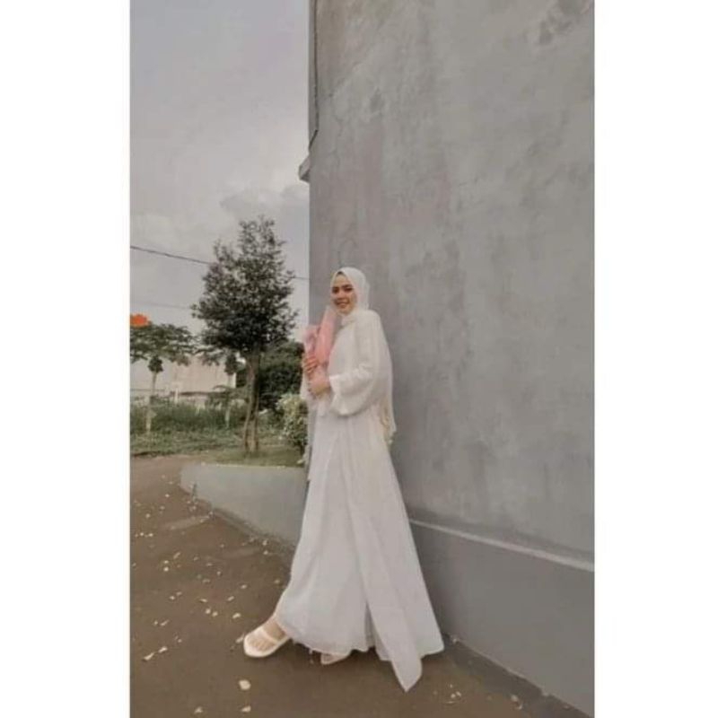 BLESSED311_ COD PAKET RESELLER 3 PCS | ABAYA TURKEY PLUSS OUTER ABAYA SET PREMIUM | ABAYA OUTER TURK