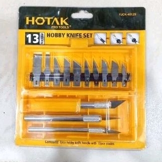 

HOTAK HOBBY KNIFE SET 13pcs / HOTAK pisau ukir/pahat hobby/cutter knife