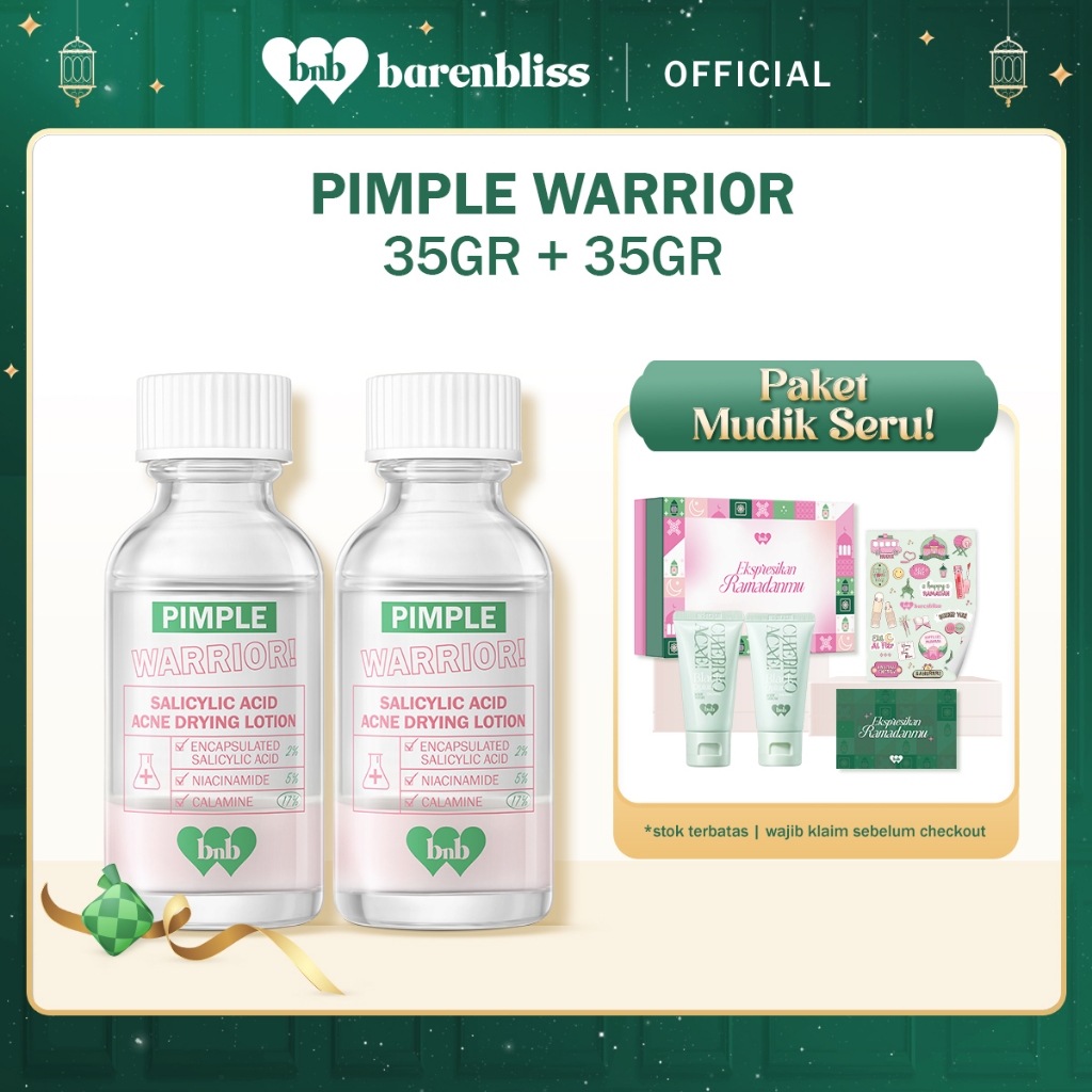 BNB barenbliss Pimple Warrior! Salicylic Acid Acne Drying Lotion - 35gr Twinpack