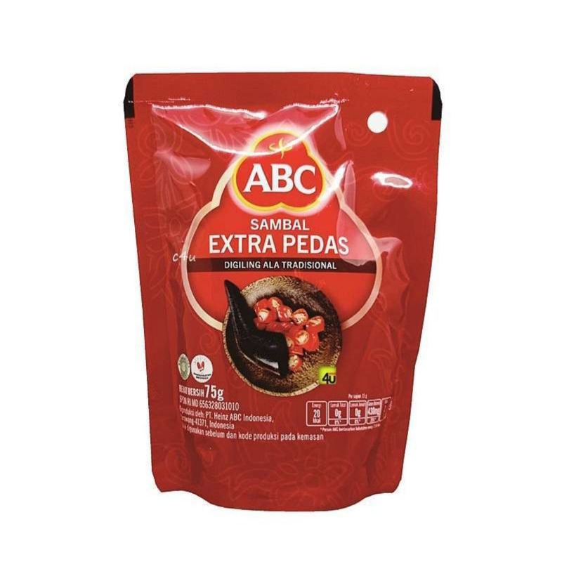 

Sambal Saset ABC Extra Pedas 75gr