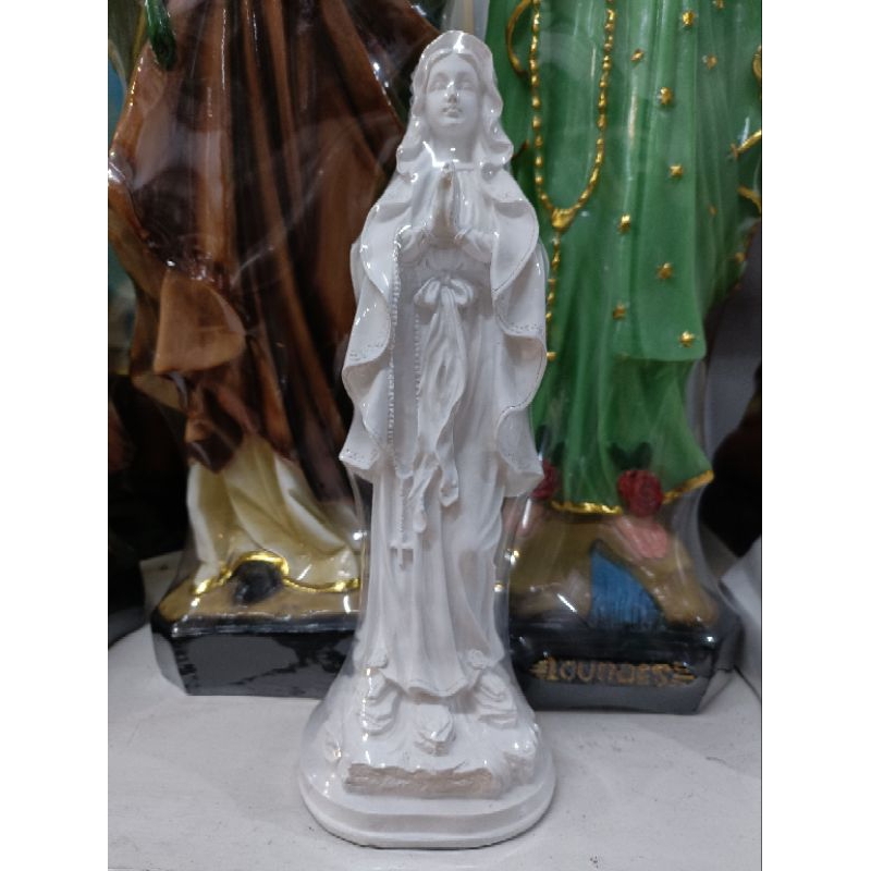 Patung Maria Lordes Putih 30cm TM RF (7142) - Patung Maria - Patung Yesus - Patung Maria Putih