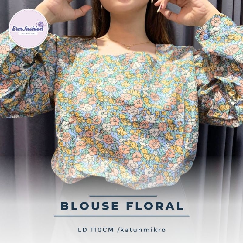 BLOUSE FLORAL KOREAN STYLE