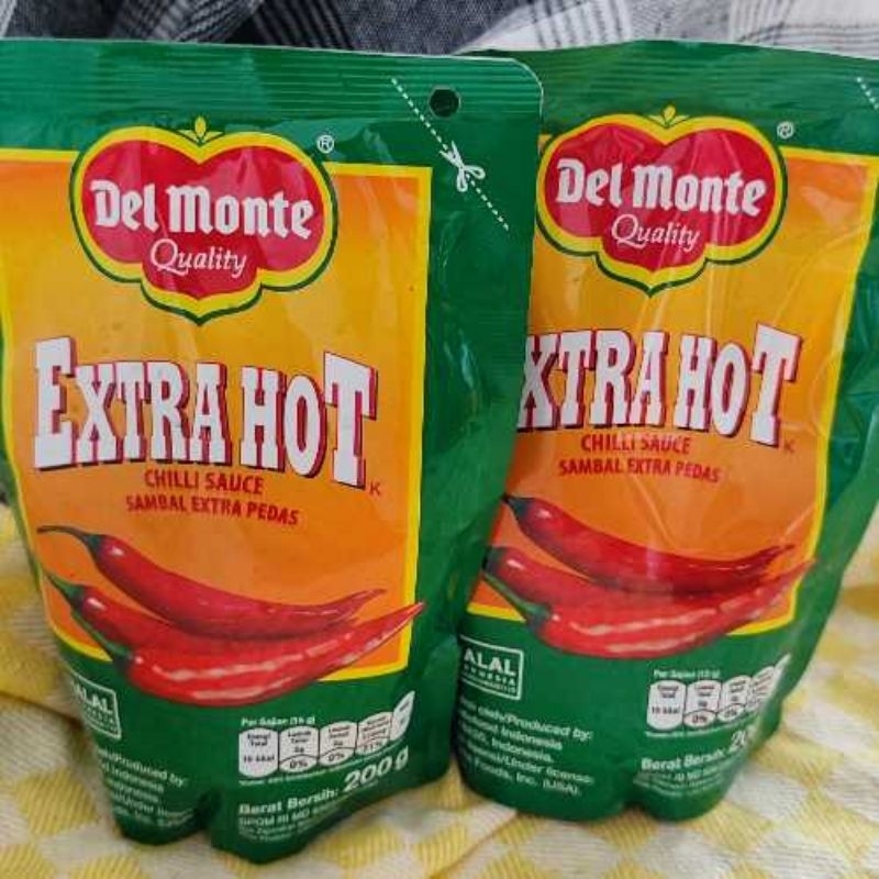 

Del Monte Extra Hot Chilli Sauce - Del Monte Sambal Extra Pedas Pouch 200g