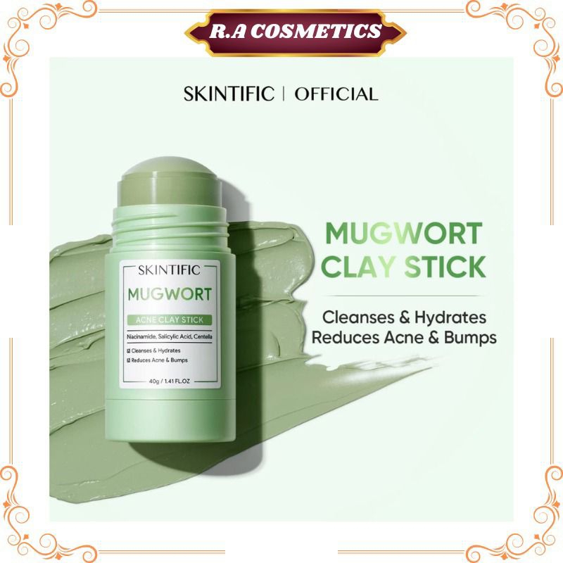 ☘️RA.Cosmetics☘️SKINTIFIC Mugwort Acne Clay Stik Masker Skintific