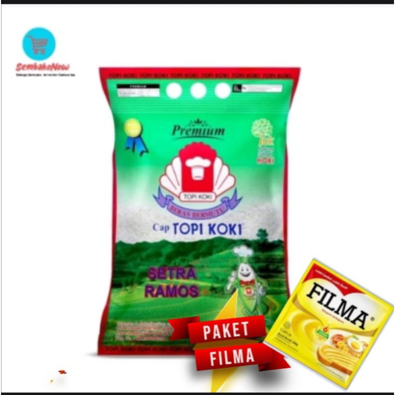 

sN PAKET Beras Topi Koki 5kg+Filma Margarin 200gr