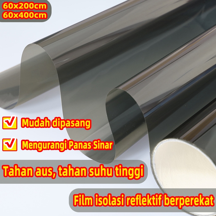 [100x60cm]kaca stiker cermin tempel  kaca film bening kaca film one way