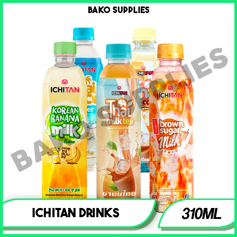 ICHITAN MINUMAN 310 ML | ICHITAN DRINK RASA THAI MILK TEA / THAI COCO / KOREAN BANANA MILK / BROWN S