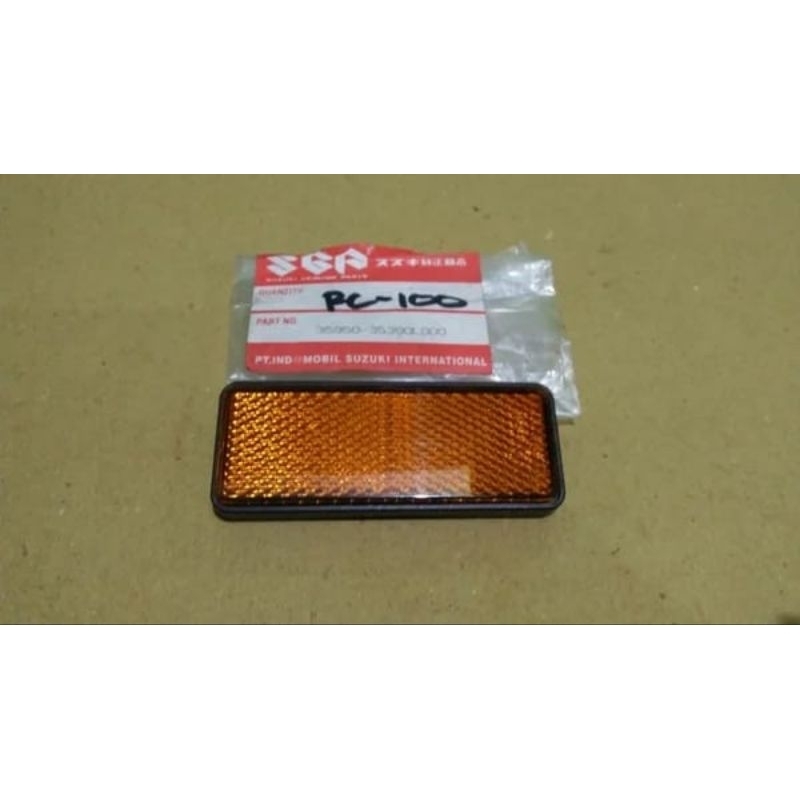 Mini Reflektor Mata Kucing Tutup Fork Depan Suzuki RC 80 100 Bravo Crystal