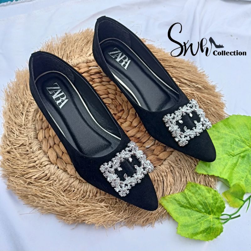 sepatu termurah fantopel premium hak 3cm Zara alas empuk