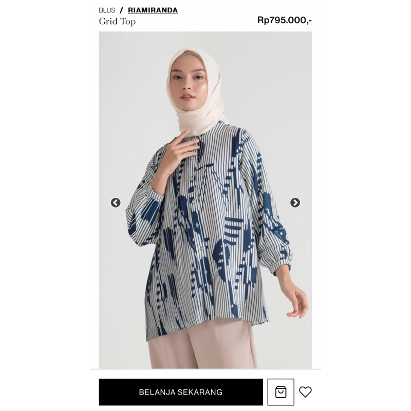 Grid top Ria Miranda preloved kondisi like new