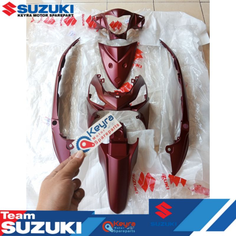 BODY SET SUZUKI ADDRESS MERAH DOP PREDATOR ASLI ORI SGP