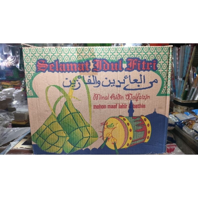 

dus idul Fitri besar parcel sembako sirup wafer dll