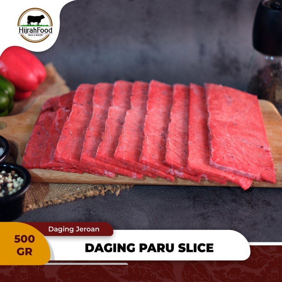 

Hijrahfood Daging Paru Sapi Slice 500 gram Beef Lung Sliced Halal