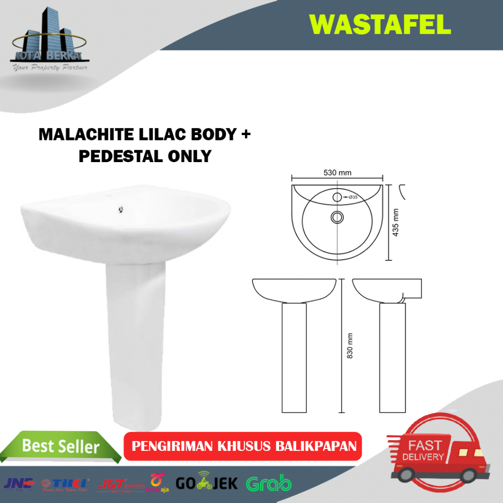 WASTAFEL TRILLIUNWARE MALACHITE LILAC