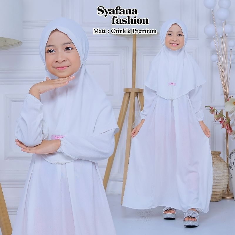 Baju muslim anak perempuan Gamis muslim anak perempuan Gamis anak perempuan syari crinkle airflow fr