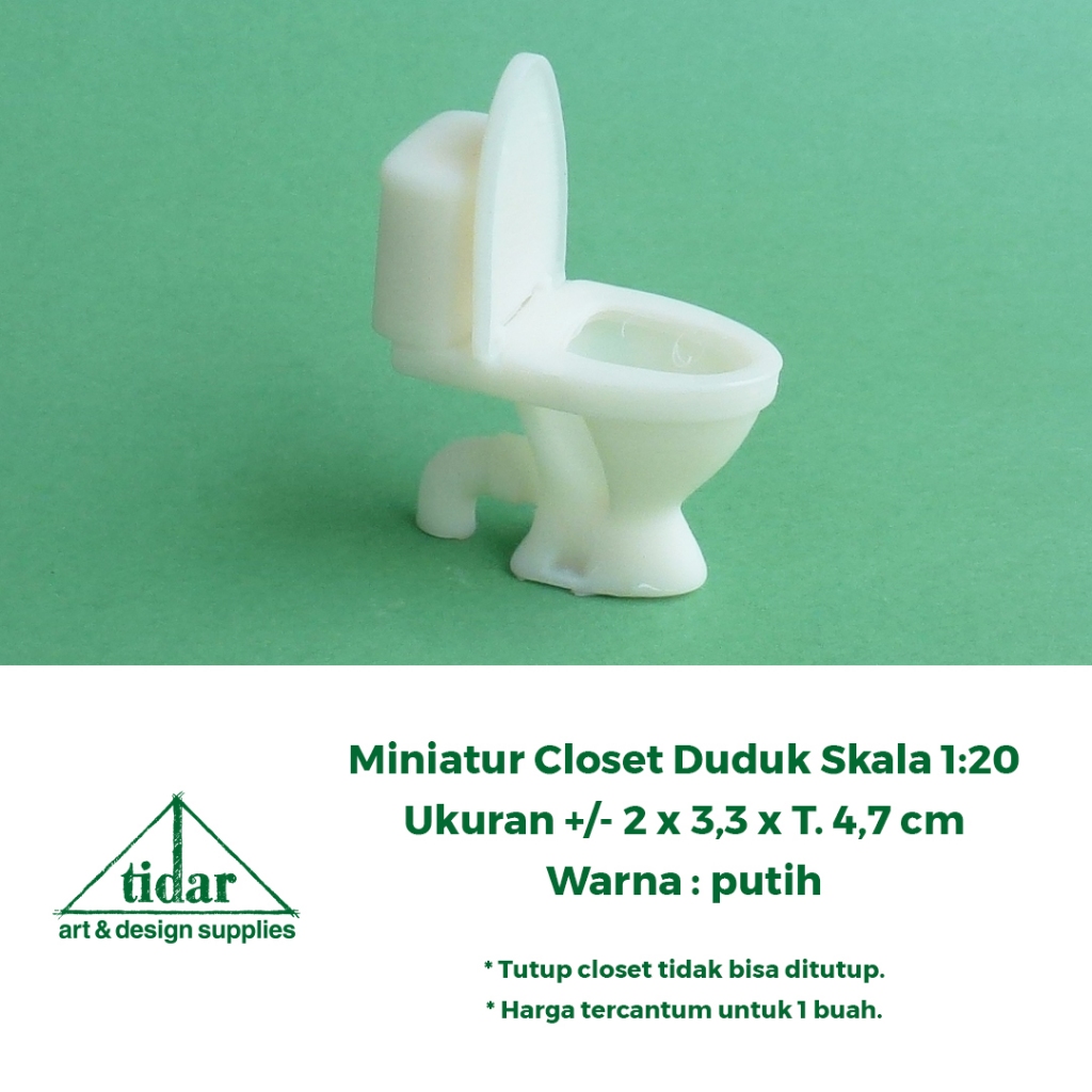 YS - Miniatur Closet Skala 1:20 - Kloset Duduk - Maket Toilet / WC