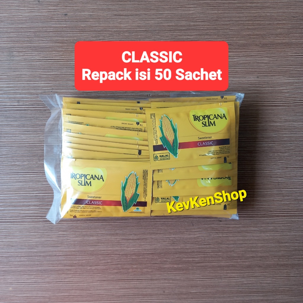 

TROPICANA SLIM Sweetener CLASSIC Harga per Bungkus isi 50 Sachet