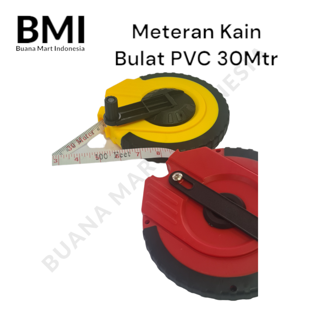 Meteran Bulat Kain 30mtr 100Ft | Meteran Gulung | Meteran Roll Tanah | (1PC)