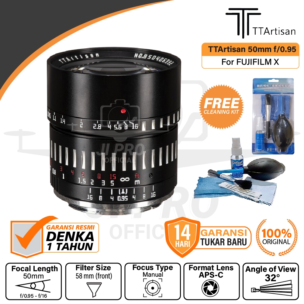 TTArtisan 50mm f0.95 Fujifilm X TT Artisan 50 mm f/0.95 Fuji Resmi