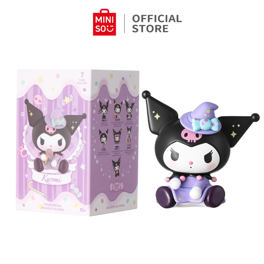 Miniso x Sanrio Blind Box Kuromi Ornamen Mini Action Figurine Mainan Plastik Lucu Blind Box