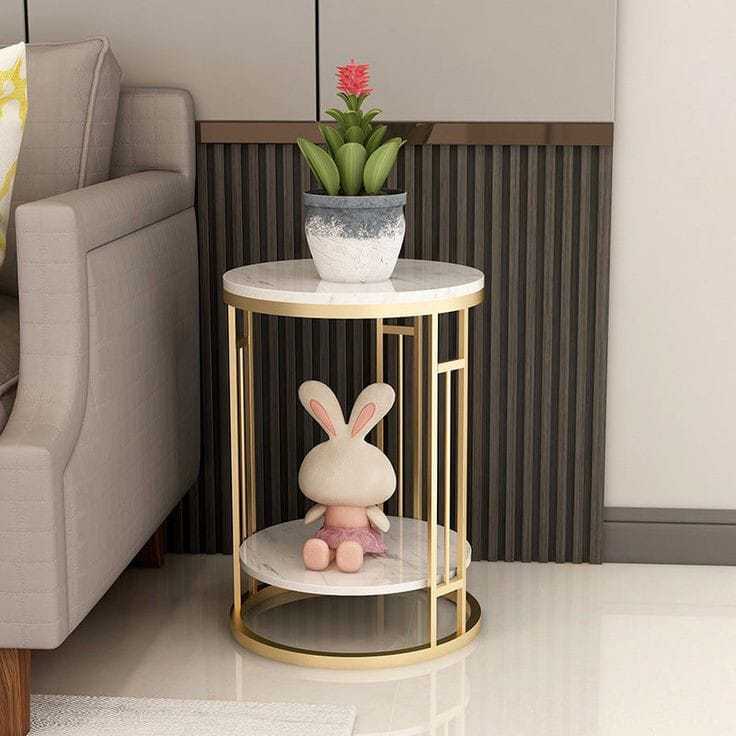 RJP FURNITURE Meja Coffee Table Minimalias Estetik Industrial Murah Meja Besi-Vicka End Table Versi 