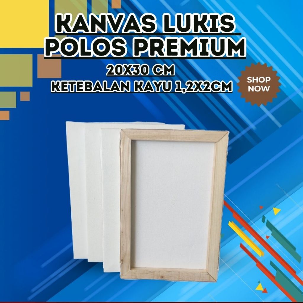 

kanvas lukis 20x30 cm premium kain spunbond tebal minimal pembelian 2 pacs untuk kekuatan packing