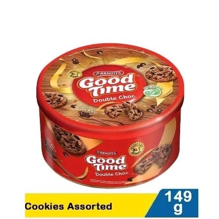 

GOOD TIME COOKIES ASSORTED DOUBLE CHOCO 149GR