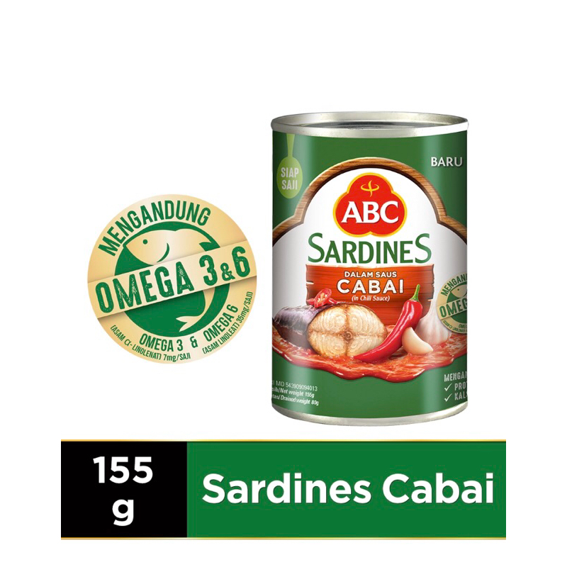 

ABC sardines saus cabai 155g