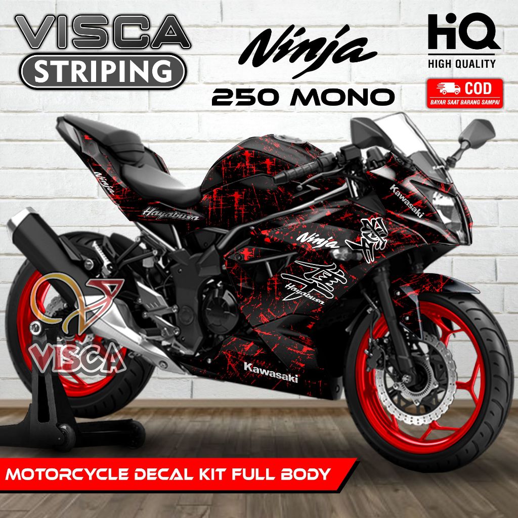 Decal Ninja 250 Mono Full Body - Stiker Motor Ninja Mono 250RR Full Body - Dekal Ninja 250 RR Mono -
